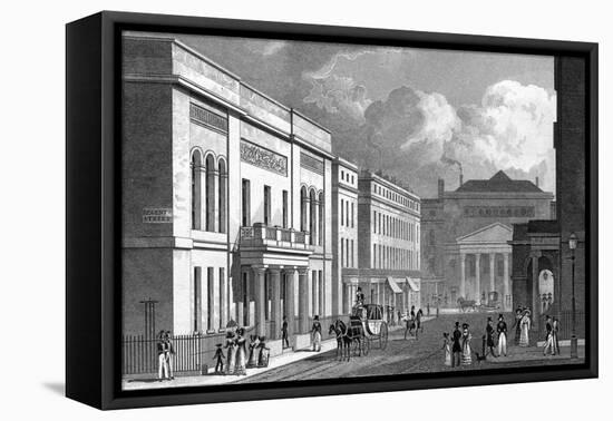 Regent Street-Thomas H Shepherd-Framed Stretched Canvas