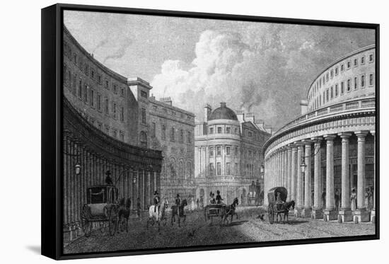 Regent Street-Thomas H Shepherd-Framed Stretched Canvas