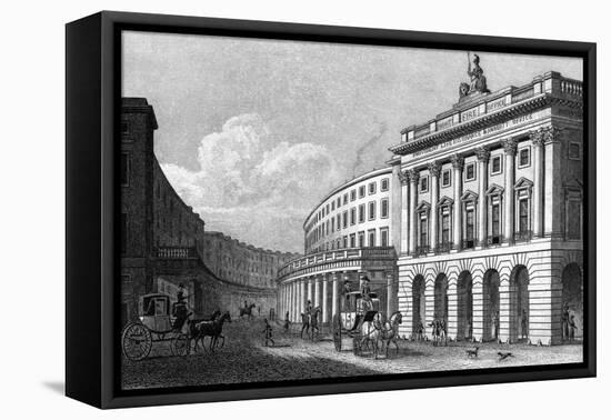 Regent Street-Thomas H Shepherd-Framed Stretched Canvas