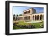 Regentenbau in the spa gardens of Bad Kissingen, Lower Franconia, Bavaria, Germany-null-Framed Art Print