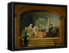 Regents of the Aalmoezeniersweeshuis Orphanage in Amsterdam-Cornelis Troost-Framed Stretched Canvas
