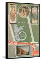 Regents Park and Botanical Gardens, Showing Local Railway Stations-null-Framed Stretched Canvas