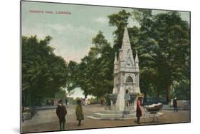 'Regents Park, London', c1910-Unknown-Mounted Giclee Print