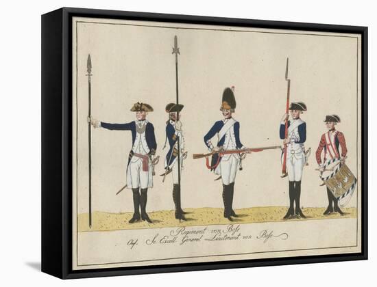 Regiment Von Bose, C.1784-J. H. Carl-Framed Stretched Canvas