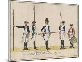 Regiment Von Bose, C.1784-J. H. Carl-Mounted Giclee Print