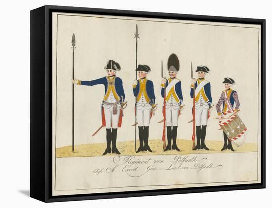 Regiment Von Ditfurth, C.1784-J. H. Carl-Framed Stretched Canvas