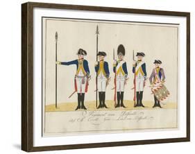Regiment Von Ditfurth, C.1784-J. H. Carl-Framed Giclee Print