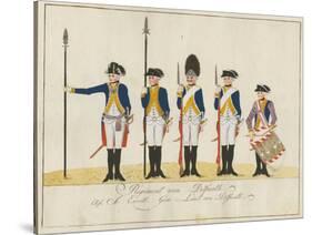 Regiment Von Ditfurth, C.1784-J. H. Carl-Stretched Canvas