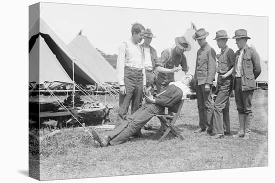 Regimental Barber Shaves the Troops-null-Stretched Canvas