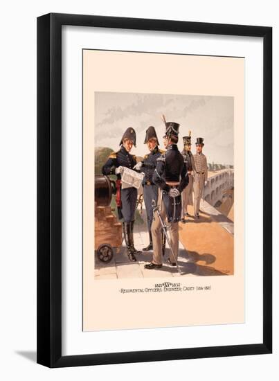 Regimental Officers , Engineer and Cadet-H.a. Ogden-Framed Art Print