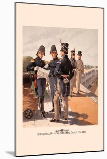 Regimental Officers , Engineer and Cadet-H.a. Ogden-Mounted Art Print