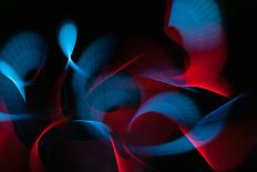 Light Painting Abstract Background. Blue and Red Light Painting Photography, Long Exposure, Ripples-Regina M art-Stretched Canvas