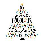 My Favorite Color is Christmas Lights - Holiday Qoute, with Christmas Lights.-Regina Tolgyesi-Photographic Print