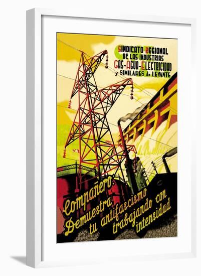 Regional Syndicate of Oil, Gas and Electric Industries-S. Carrilero-Framed Art Print