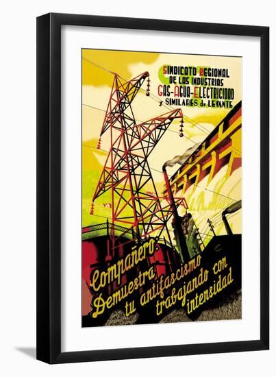Regional Syndicate of Oil, Gas and Electric Industries-S. Carrilero-Framed Art Print