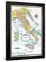 Regions Of Italy Map-null-Framed Poster