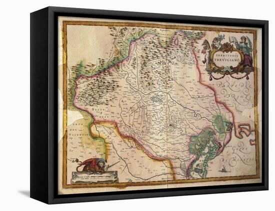 Regionum Italiae, Territory of Treviso, Veneto Region, Italy-Willem Janszoon Blaeu-Framed Stretched Canvas