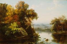 Autumn Landscape, Mid-Late 19th Century-Regis Francois Gignoux-Framed Stretched Canvas