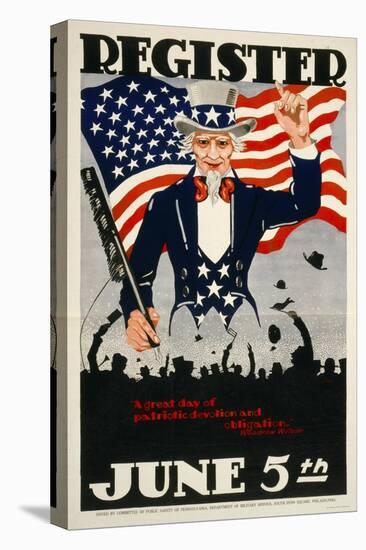 Register June 5th, 1917, WWI-null-Stretched Canvas