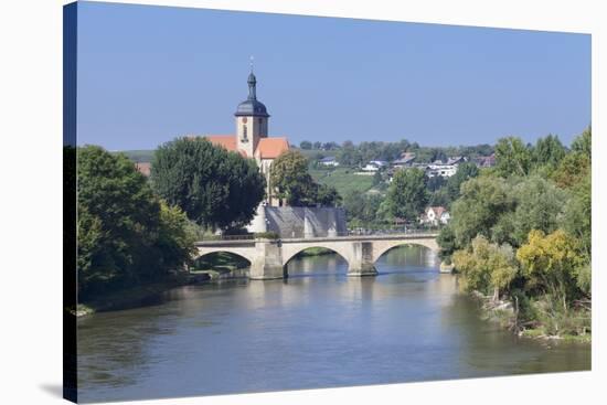 Regiswindiskirche Church and the Old Bridge over the Neckar River-Markus Lange-Stretched Canvas