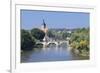 Regiswindiskirche Church and the Old Bridge over the Neckar River-Markus Lange-Framed Photographic Print