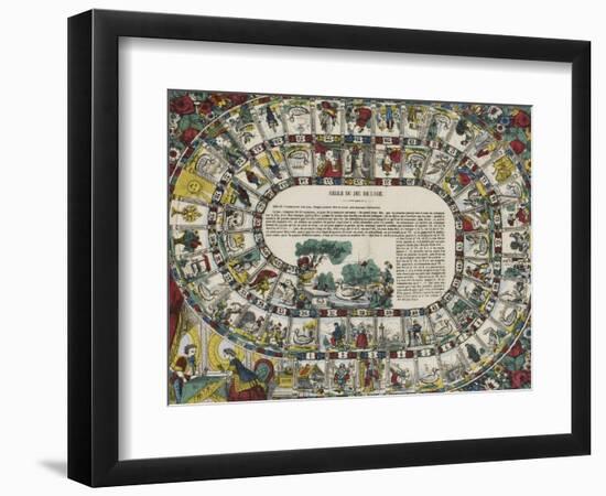 Règle du jeu de l'oie-null-Framed Premium Giclee Print