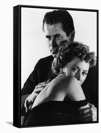 Reglement by Comptes THE BIG HEAT by FritzLang with Glenn Ford and Gloria Grahame, 1953 (b/w photo)-null-Framed Stretched Canvas