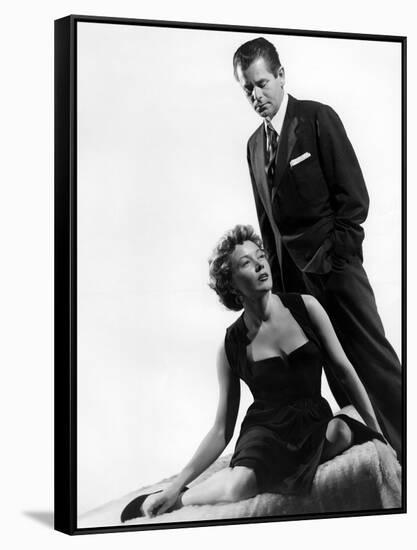 Reglement by Comptes THE BIG HEAT by FritzLang with Glenn Ford and Gloria Grahame, 1953 (b/w photo)-null-Framed Stretched Canvas