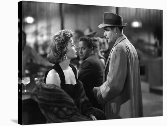 Reglement by Comptes THE BIG HEAT by FritzLang with Glenn Ford and Gloria Grahame, 1953 (b/w photo)-null-Stretched Canvas