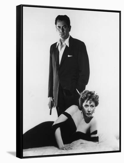 Reglement by Comptes THE BIG HEAT by FritzLang with Glenn Ford and Gloria Grahame, 1953 (b/w photo)-null-Framed Stretched Canvas