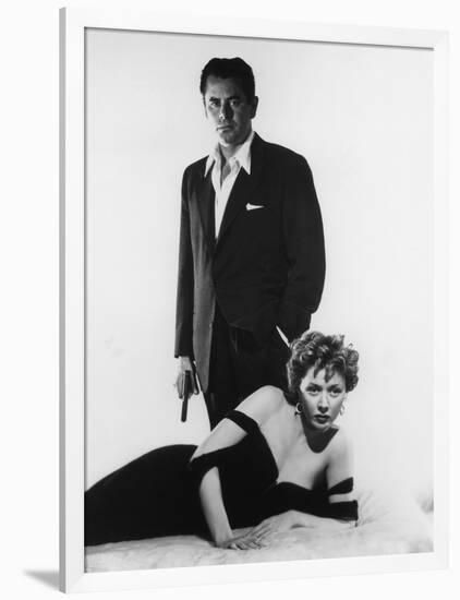 Reglement by Comptes THE BIG HEAT by FritzLang with Glenn Ford and Gloria Grahame, 1953 (b/w photo)-null-Framed Photo