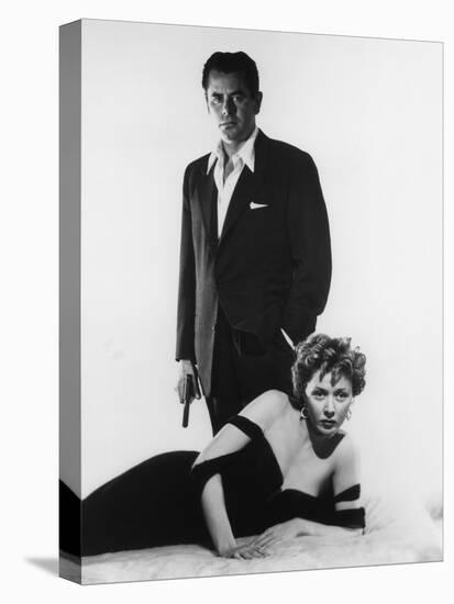 Reglement by Comptes THE BIG HEAT by FritzLang with Glenn Ford and Gloria Grahame, 1953 (b/w photo)-null-Stretched Canvas