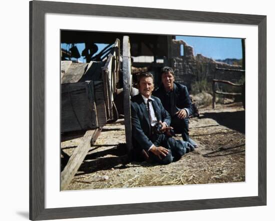 Reglements by comptes a OK Corral Gunfight at the OK Corral by JohnSturges with Kirk Douglas Burt L-null-Framed Photo