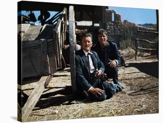 Reglements by comptes a OK Corral Gunfight at the OK Corral by JohnSturges with Kirk Douglas Burt L-null-Stretched Canvas