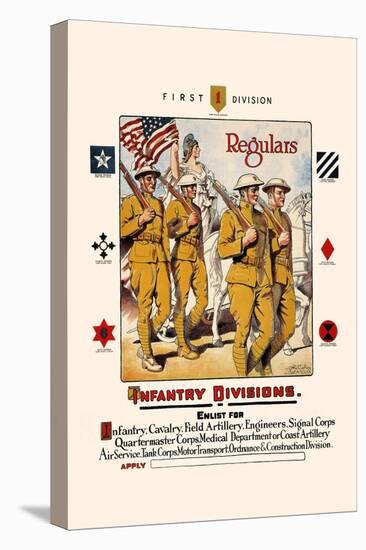 Regulars, Infantry Divisions-Otho Cushing-Stretched Canvas