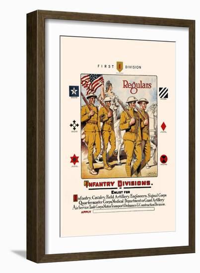 Regulars, Infantry Divisions-Otho Cushing-Framed Art Print