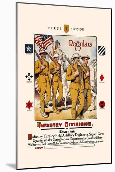 Regulars, Infantry Divisions-Otho Cushing-Mounted Art Print