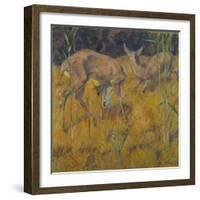 Rehe Im Schilf, 1909-Franz Marc-Framed Giclee Print