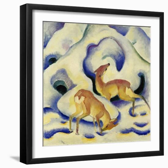 Rehe Im Schnee, 1911-Franz Marc-Framed Giclee Print