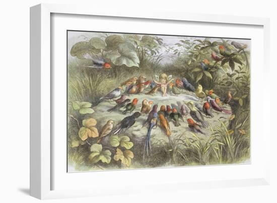 Rehearsal in Fairy Land, Illustration from "In Fairyland: a Series of Pictures from the Elf-World"-Richard Doyle-Framed Giclee Print