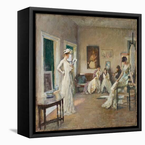 Rehearsal in the Studio (Oil on Canvas)-Edmund Charles Tarbell-Framed Stretched Canvas