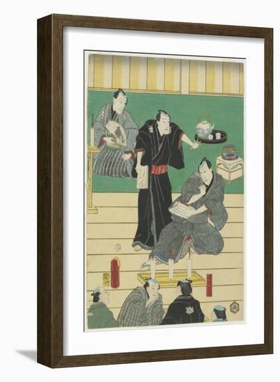 Rehearsal of a Kabuki Play, September 1860-Utagawa Kunisada-Framed Giclee Print