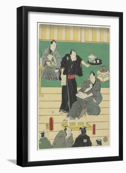 Rehearsal of a Kabuki Play, September 1860-Utagawa Kunisada-Framed Giclee Print