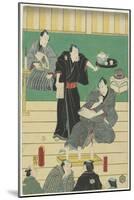 Rehearsal of a Kabuki Play, September 1860-Utagawa Kunisada-Mounted Giclee Print