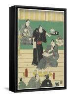 Rehearsal of a Kabuki Play, September 1860-Utagawa Kunisada-Framed Stretched Canvas