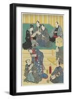 Rehearsal of a Kabuki Play, September 1860-Utagawa Kunisada-Framed Giclee Print