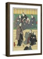 Rehearsal of a Kabuki Play, September 1860-Utagawa Kunisada-Framed Giclee Print