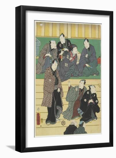 Rehearsal of a Kabuki Play, September 1860-Utagawa Kunisada-Framed Giclee Print