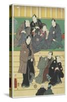 Rehearsal of a Kabuki Play, September 1860-Utagawa Kunisada-Stretched Canvas