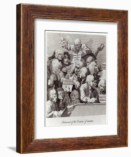 Rehearsal of the Oratorio of Judith, 1734-William Hogarth-Framed Giclee Print